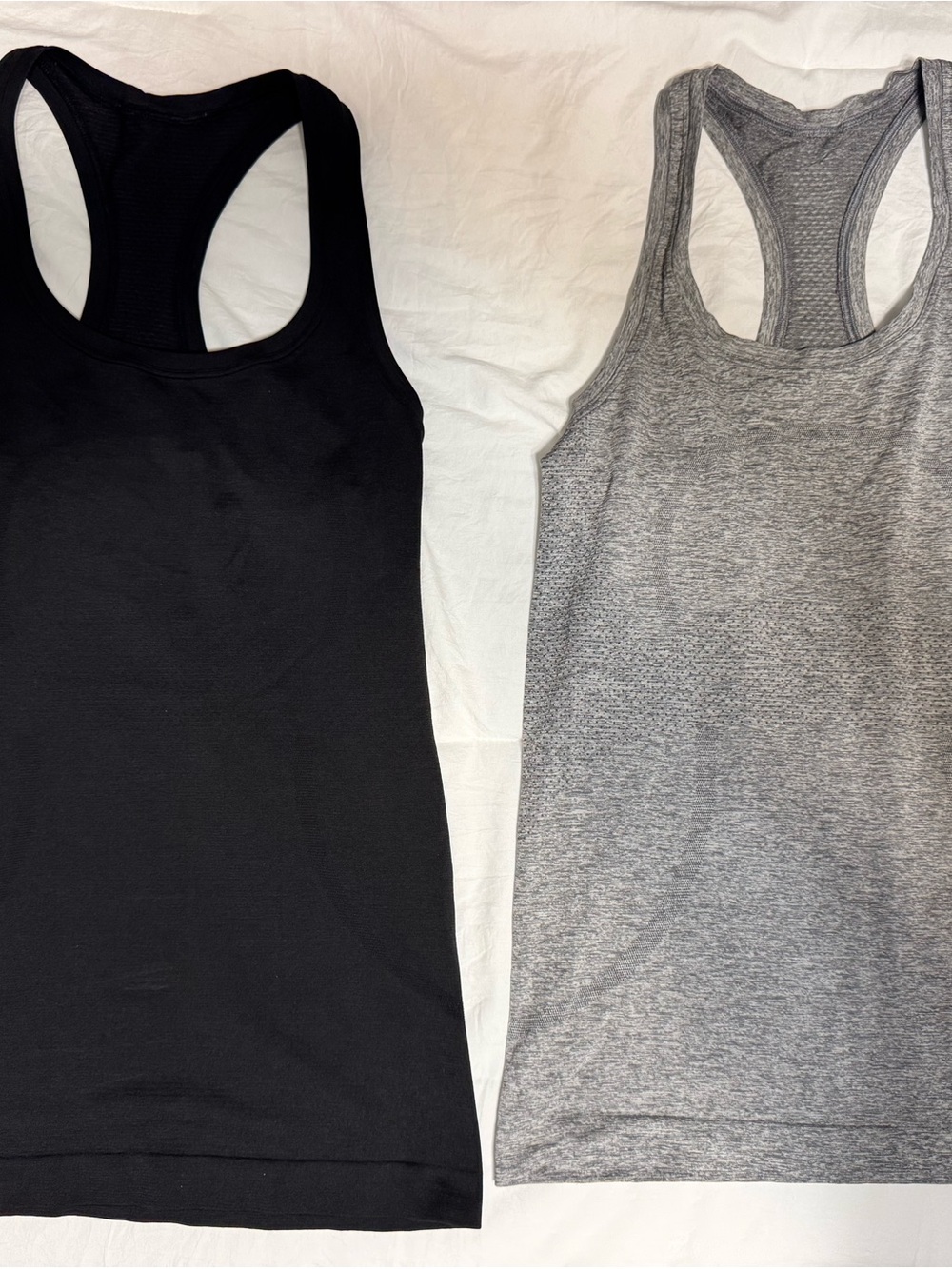 Lululemon Swiftly Tanks- full length - Black & Gray- size 4